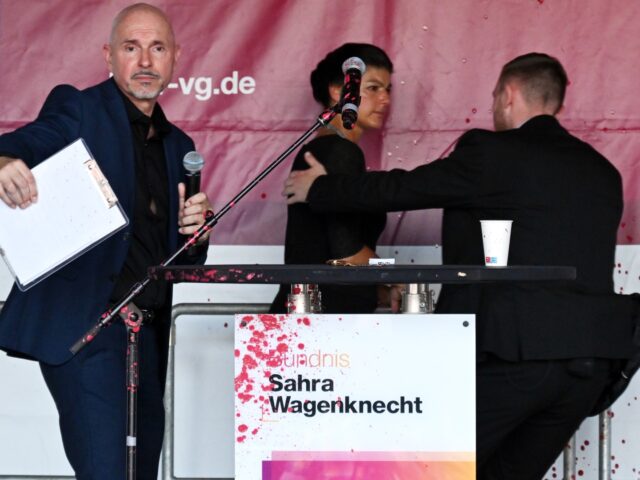 Anti-Mass Migration Leftist Populist Leader Sahra Wagenknecht Attacked with Red Paint in Germany